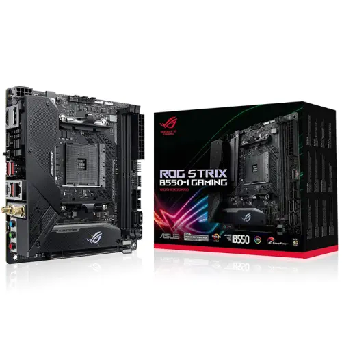 Asus ROG STRIX B550-I GAMING AMD B550 Soket AM4 DDR4 5100MHz(OC)Mhz Mini-ITX Gaming (Oyuncu) Anakart