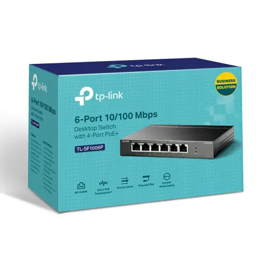 TP-Link TL-SF1006P 6 Port 10/100Mbps Yönetilemez Switch