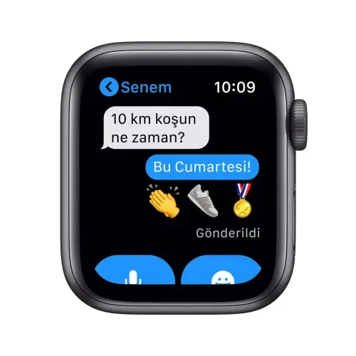 Apple Watch SE 40mm GPS Space Gray Alüminyum Kasa ve Siyah Spor Kordon MYDP2TU/A