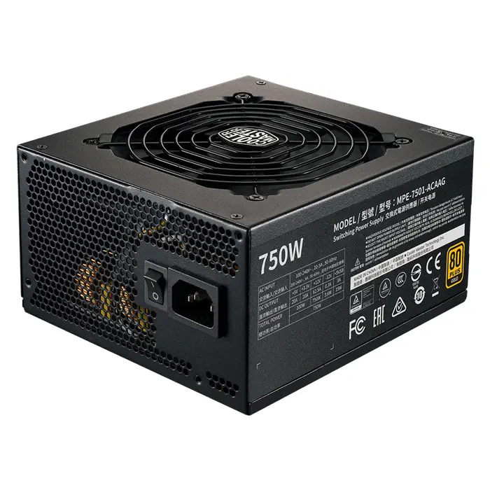 Cooler Master MPE-7501-AFAAG-EU MWE Gold 750 V2  750W 80+ Gold 120mm Fan Full Modüler Power Supply