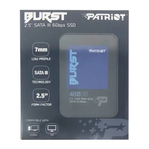 Patriot Burst PBU480GS25SSDR 480GB 560/540MB/s 2.5″ SATA 3 SSD Disk