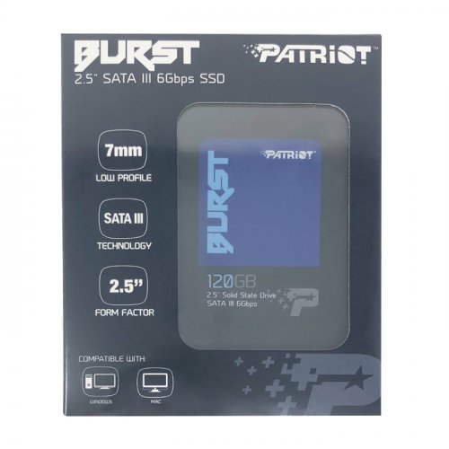 Patriot Burst PBU120GS25SSDR 120GB 560/540MB/s 2.5″ SATA 3 SSD Disk