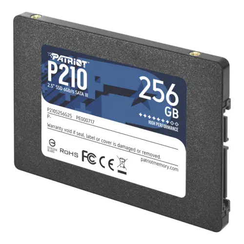 Patriot P210 P210S256G25 256GB 500/400MB/s 2.5″ SATA 3 SSD Disk