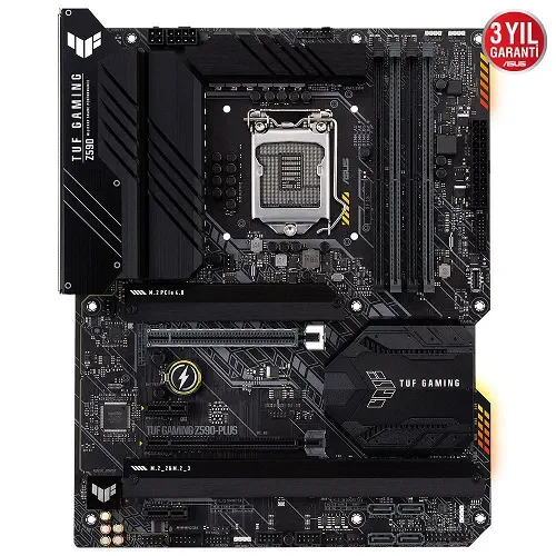 Asus TUF Gaming Z590-Plus Intel Z590 Soket 1200 DDR4 5133(OC)MHz ATX Gaming (Oyuncu) Anakart