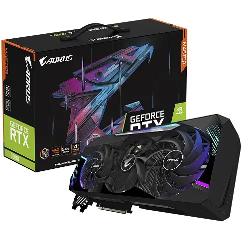 Gigabyte Aorus GeForce RTX 3090 Master 24G LHR GV-N3090AORUS M-24GD 24GB GDDR6X 384Bit DX12 Gaming (Oyuncu) Ekran Kartı