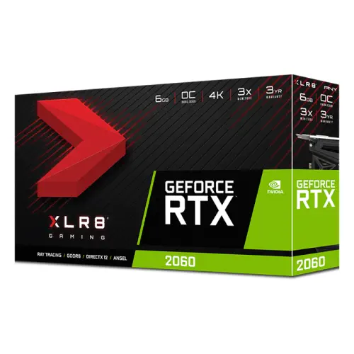 PNY GeForce RTX 2060 6GB XLR8 Gaming OC VCG20606SFPPB-O 6GB GDDR6 192Bit DX12 Gaming Ekran Kartı