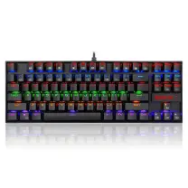 Redragon K552-KR Kumara Red Switch Rainbow TKL TR Q Mekanik Siyah Kablolu Gaming (Oyuncu) Klavye