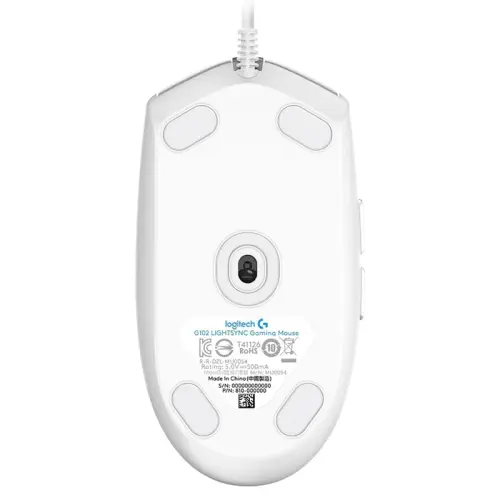 Logitech G102 LightSync White 910-005824 8000DPI 6 Tuş Optik RGB Beyaz Kablolu Gaming (Oyuncu) Mouse