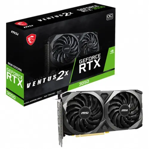 MSI GeForce RTX 3050 Ventus 2X 8G OC 8GB GDDR6 128Bit DX12 Ekran Kartı + MSI A320M-A Pro AMD A320 Soket AM4 DDR4 3200(OC)MHz mATX Anakart Bundle