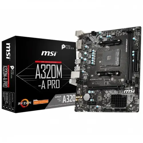 MSI GeForce RTX 3050 Ventus 2X 8G OC 8GB GDDR6 128Bit DX12 Ekran Kartı + MSI A320M-A Pro AMD A320 Soket AM4 DDR4 3200(OC)MHz mATX Anakart Bundle