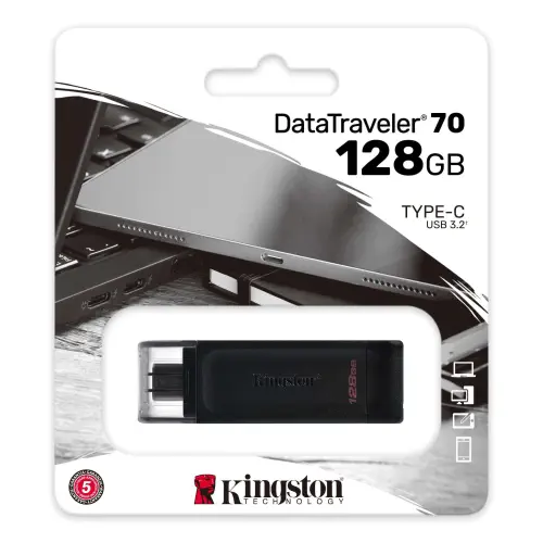 Kingston DataTraveler DT70 DT70/128GB 128GB USB 3.2 Gen 1 Flash Bellek