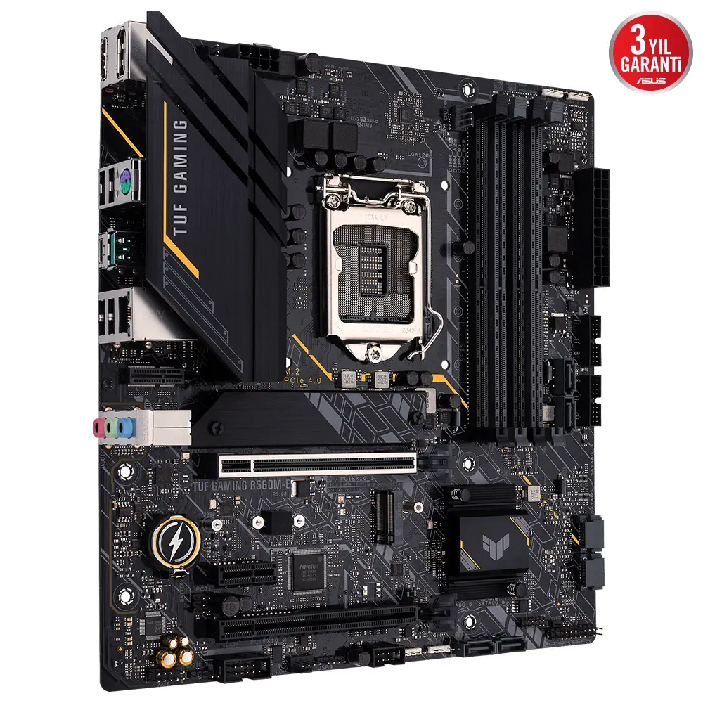 Asus TUF Gaming B560M-E Intel B560 Soket 1200 DDR4 5000(OC)MHz mATX Gaming (Oyuncu) Anakart