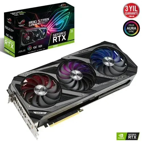 Asus ROG Strix GeForce RTX 3090 OC ROG-STRIX-RTX3090-O24G-GAMING 24GB GDDR6X 384Bit DX12 Ekran Kartı + Asus TUF Gaming B450M-PRO II AMD B450 Soket AM4 DDR4 4400(OC)MHz mATX Anakart Bundle