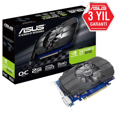 ASUS Phoenix PH-GT1030-O2G GeForce GT 1030 2GB GDDR5 64Bit DX12 Ekran Kartı