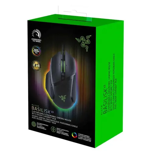 Razer Basilisk V3 RZ01-04000100-R3M1 26000 DPI 11 Tuş RGB Optik Kablolu Gaming (Oyuncu) Mouse
