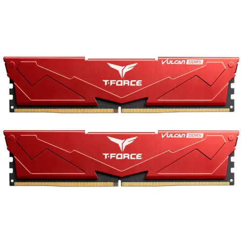 Team T-Force Vulcan 32GB (2x16GB) DDR5 5600MHz CL36 Kırmızı Gaming Ram (FLRD532G5600HC36BDC01)