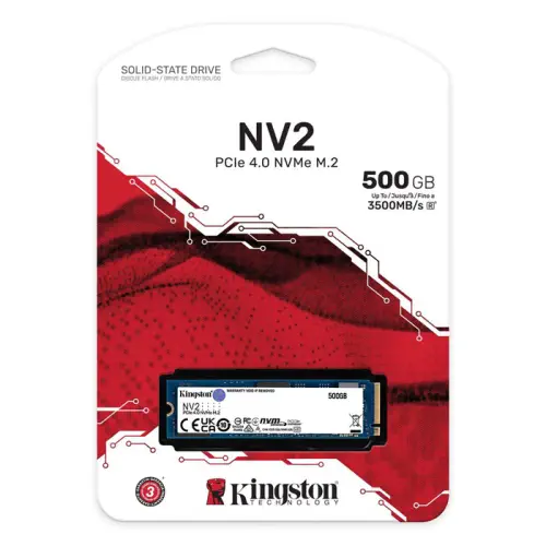 Kingston NV2 SNV2S/500G 500GB 3500/2100MB/s PCIe NVMe M.2 SSD Disk