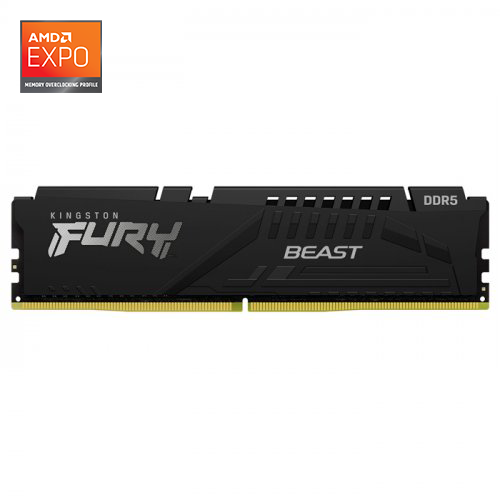 Kingston Fury Beast KF556C36BBE/16 16GB (1x16GB) DDR5 5600MHz CL36 Siyah Gaming Ram (Bellek)