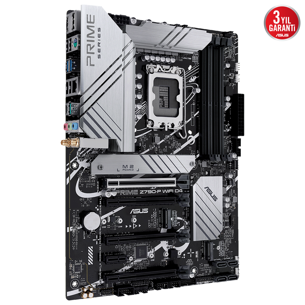 ASUS Prime Z790-P WIFI D4 Intel Z790 Soket 1700 DDR4 5333(OC)MHz ATX Gaming (Oyuncu) Anakart