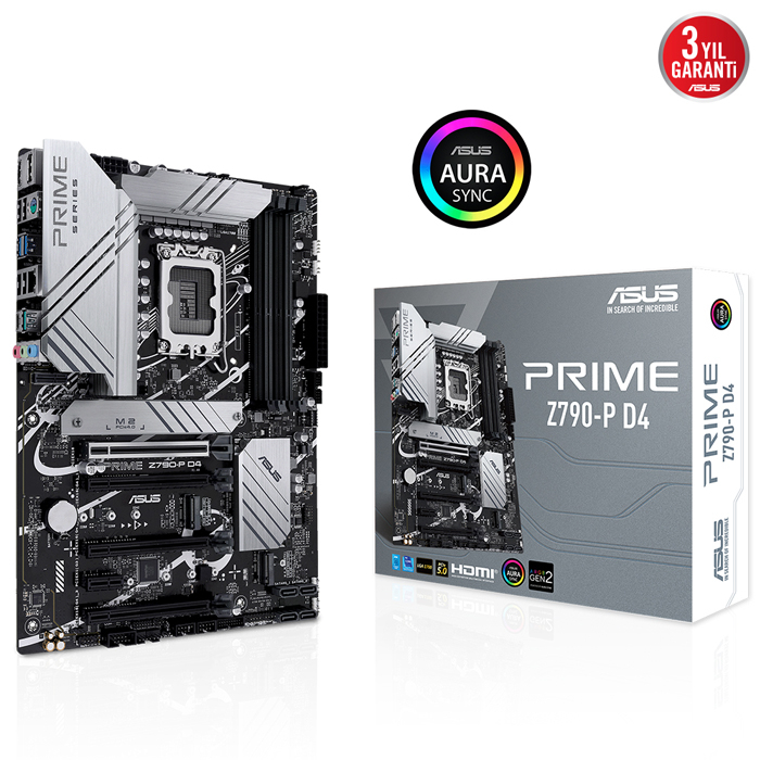 ASUS Prime Z790-P D4 Intel Z790 Soket 1700 DDR4 5333(OC)MHz ATX Gaming (Oyuncu) Anakart