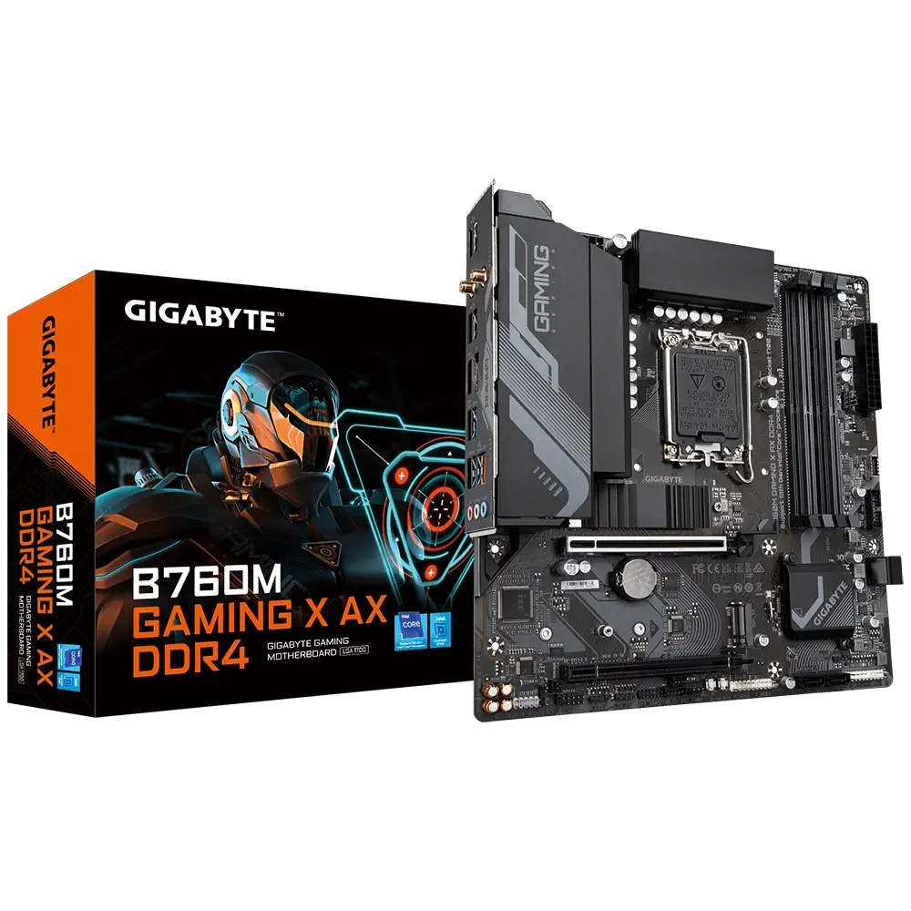 Gigabyte B760M Gaming X AX DDR4 Intel B760 Soket 1700 DDR4 5333MHz mATX Gaming (Oyuncu) Anakart