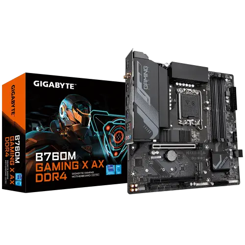 Gigabyte B760M Gaming X AX DDR4 Intel B760 Soket 1700 DDR4 5333MHz mATX Gaming (Oyuncu) Anakart