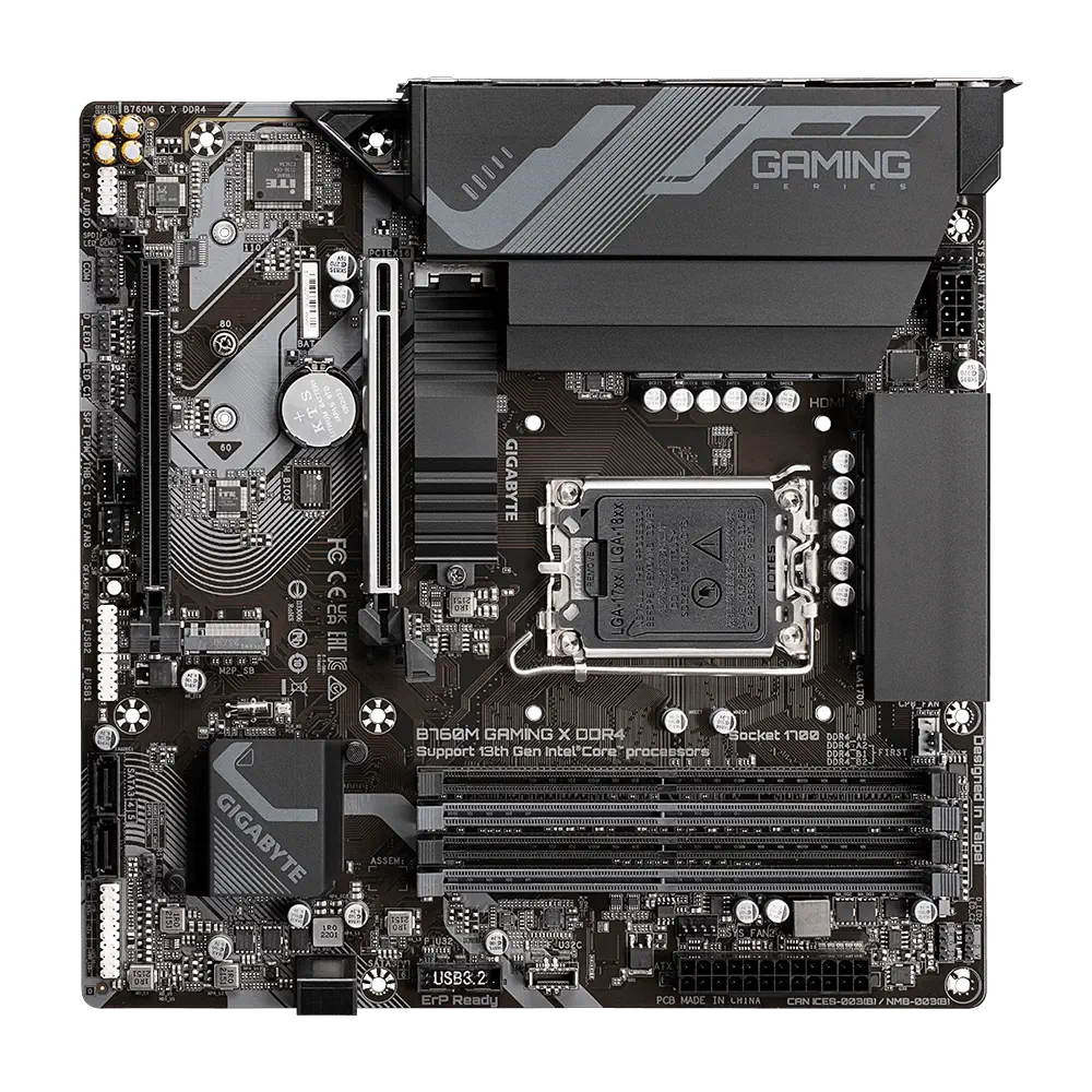 Gigabyte B760M-GAM-X-DDR4 Intel B760 Soket 1700 DDR4 4400MHz mATX Gaming (Oyuncu) Anakart