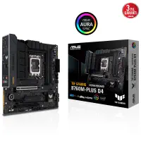 Asus TUF Gaming B760M-Plus D4 Intel B760 Soket 1700 DDR4 5333(OC)MHz mATX Gaming (Oyuncu) Anakart