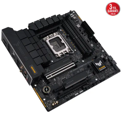 Asus TUF Gaming B760M-Plus WIFI D4 Intel B760 Soket 1700 DDR4 5333(OC)MHz mATX Gaming (Oyuncu) Anakart