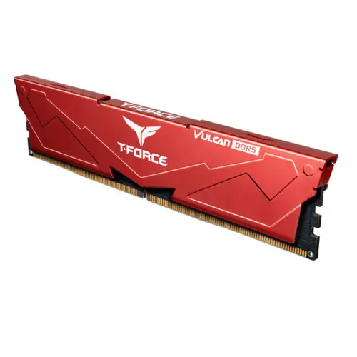 Team T-Force Vulcan 32GB(2x16GB) DDR5 5200Mhz CL40 Kırmızı Gaming Ram (FLRD532G5200HC40CDC01)