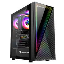 GamePower Ravadin ATX 3* ARGB Infinity Fan Temper Cam Gaming Siyah Kasa 550W 80+ Bronze Dahili PSU