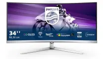 Philips Evnia 34M2C8600 34″  0,1ms (GTG) 175Hz HDR400 KVM QD OLED UWQHD Curved Gaming (Oyuncu) Monitör