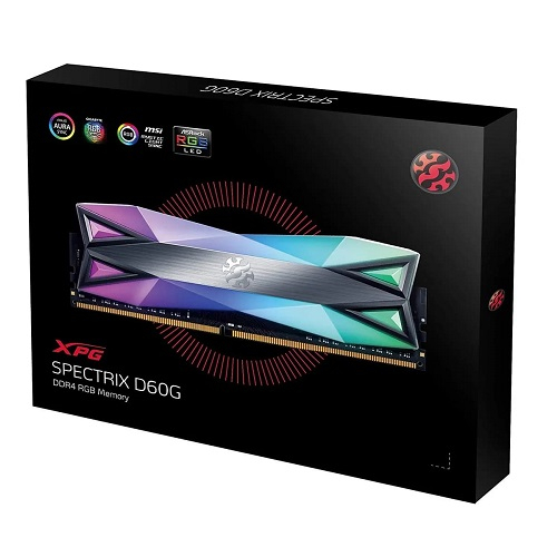 XPG Spectrix D60G RGB AX4U36008G18I-DT60 16GB (2x8GB) DDR4 3600MHz CL18 Gaming (Oyuncu) Ram