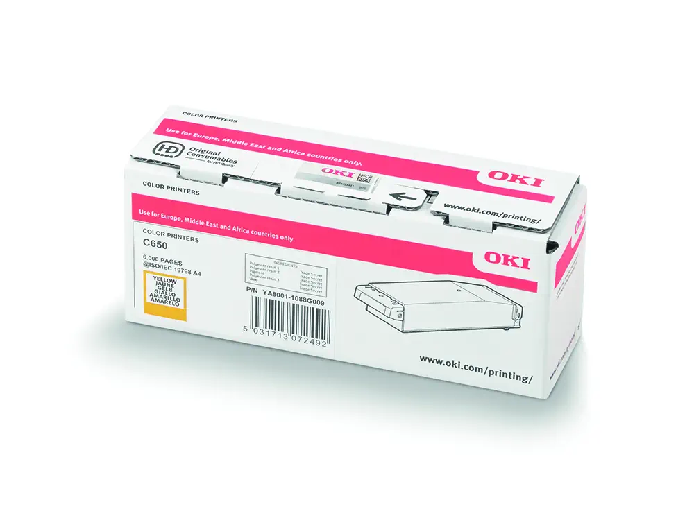 Oki 9006129 Y-C650 Sarı Toner