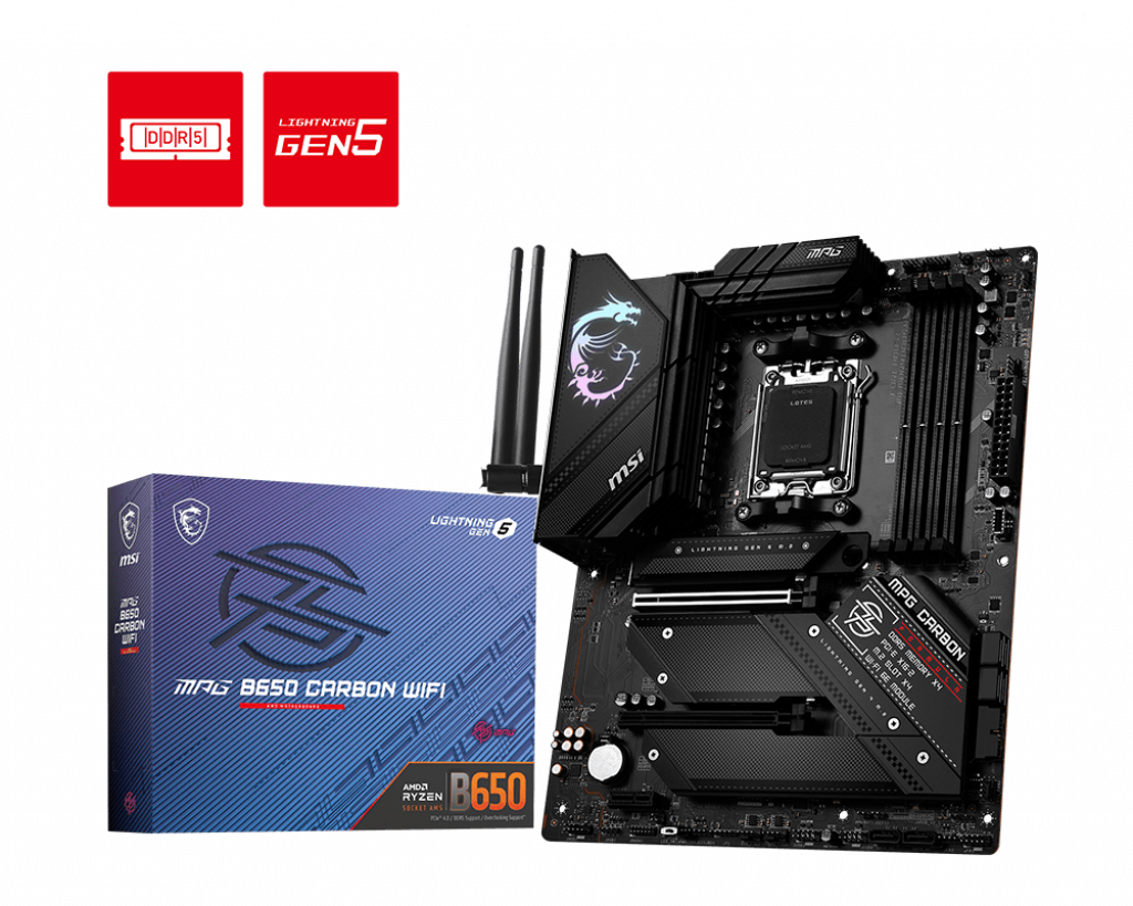 AMD Ryzen 7 7700X İşlemci + MSI MPG B650 CARBON WIFI Bundle - incehesap.com