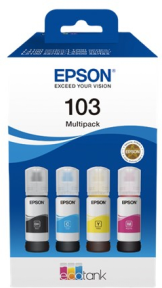 Epson C13T00S64A (103) L5190/L3160/ L3156/ L3151/ L3150/ L3111/ L3110/ L1110 4 Renk Multipack Kartuş