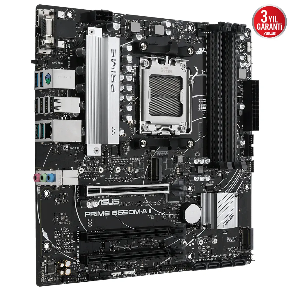 ASUS Prime B650M-A II-CSM AMD B650 AM5 Soket DDR5 6400 Mikro ATX Anakart