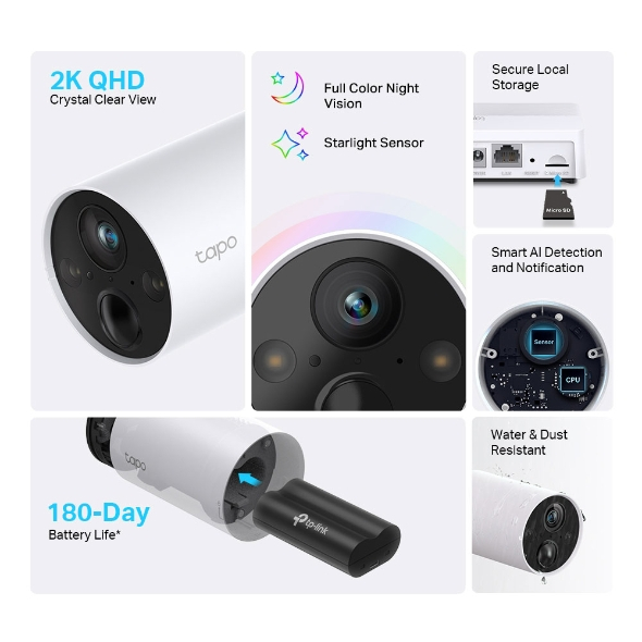 Tp-Link Tapo C400S2 Akıllı Kablosuz Güvenlik Kamera Sistemi (2 Kameralı Sistem)