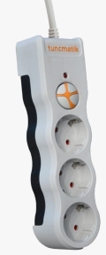 Tunçmatik TSK19009 Powersurge 3`lü 1050 Joule 1,5 Metre Kablolu Akım Korumalı Priz Beyaz