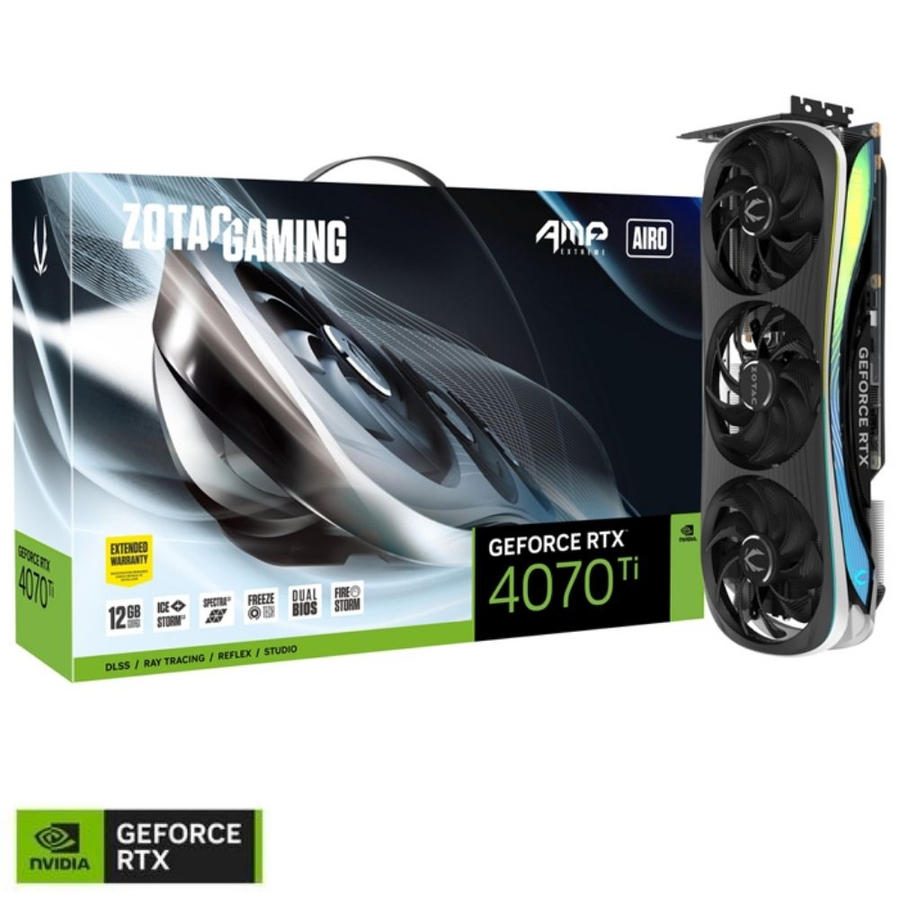Zotac Gaming GeForce RTX 4070 Ti AMP Extreme Airo ZT-D40710B-10P 12GB GDDR6X 192Bit DX12 DLSS 3 Gaming (Oyuncu) Ekran Kartı