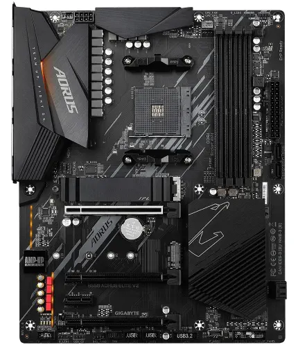 Gigabyte Aorus B550 Elite V2 AMD Soket AM4 DDR4 4733(OC)Mhz ATX Gaming (Oyuncu) Anakart 