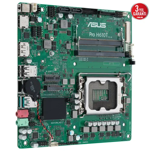 Asus Pro H610T-CSM LGA1700 DDR5 5600Mhz Mını-ITX Anakart