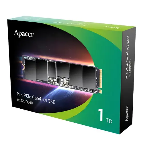 Apacer AP1TBAS2280Q4U-1 1TB 7300/6000MB/s NVMe PCIe M.2 SSD Disk (AP1TBAS2280Q4U-1)