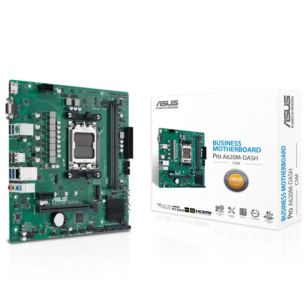 ASUS Pro A620M-DASH-CSM AM5 DDR5 7200MHz mATX Anakart