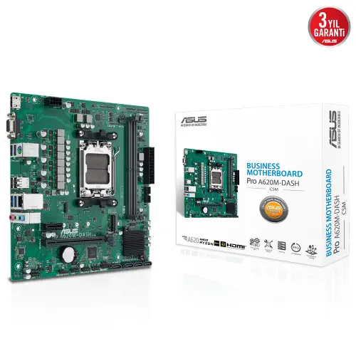 ASUS Pro A620M-DASH-CSM AM5 DDR5 7200MHz mATX Anakart