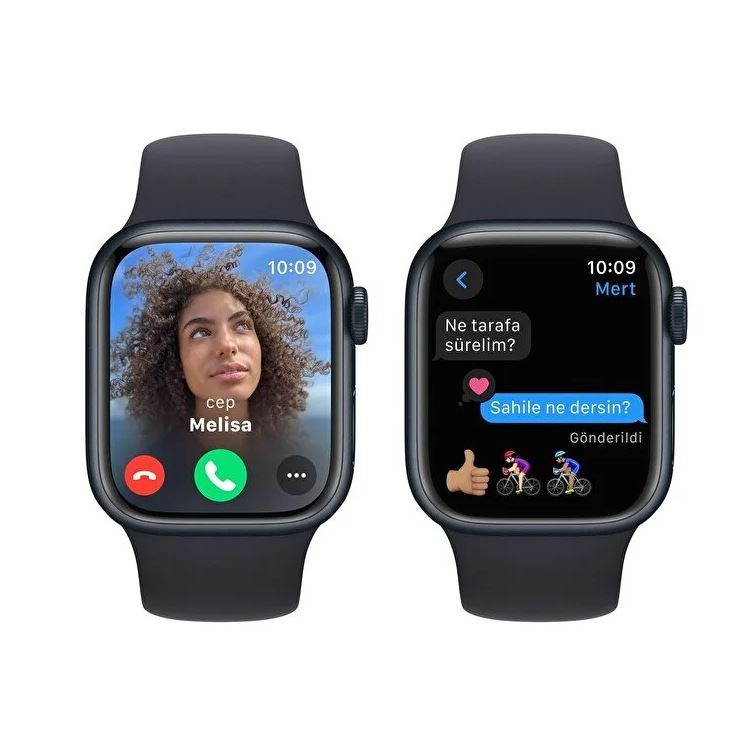 Apple Watch Series 9 GPS 41mm Gece Yarısı Alüminyum Kasa ve Gece Yarısı Spor Kordon - M/L - MR8X3TU/A