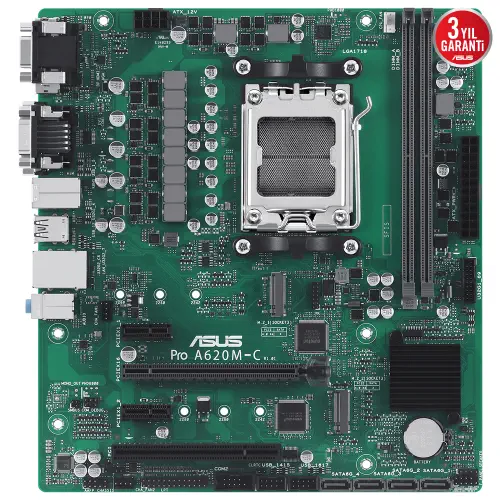 Asus Pro A620M-C-CSM AM5 DDR5 6400MHz mATX Anakart