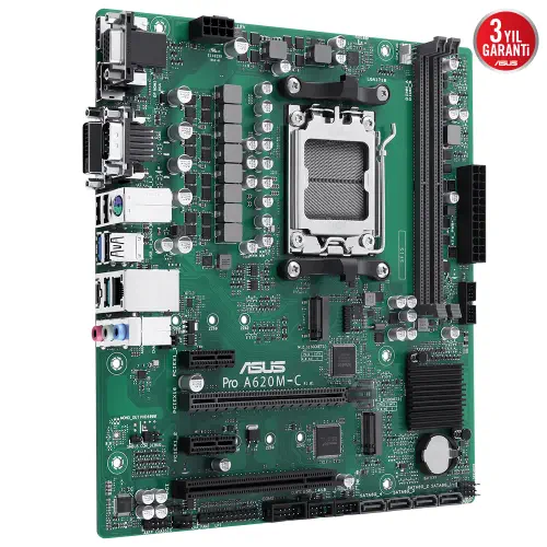 ASUS Pro A620M-C-CSM AM5 DDR5 6400MHz mATX Anakart