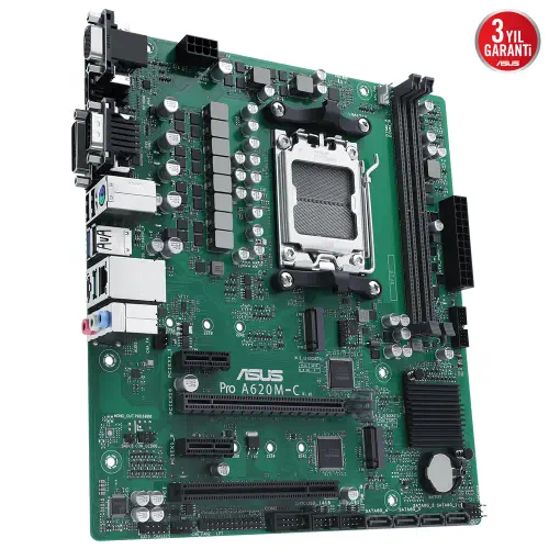 ASUS Pro A620M-C-CSM AM5 DDR5 6400MHz mATX Anakart