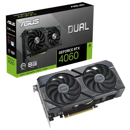 Asus Dual GeForce RTX 4060 DUAL-RTX4060-8G 8GB GDDR6 128Bit DX12 DLSS 3 Gaming (Oyuncu) Ekran Kartı